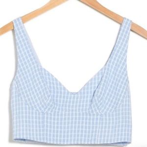 Elodie Blue Gingham Crop SZ XL
